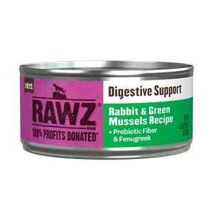 24/5.5oz Rawz Digest Rabbit & Green Cat - Health/First Aid